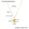 Nivora Resin Fruit Lemon Pendant Necklace For Women Imitation Zircon Stainless Steel Zircon Handmade Strand Beads Choker Zircon