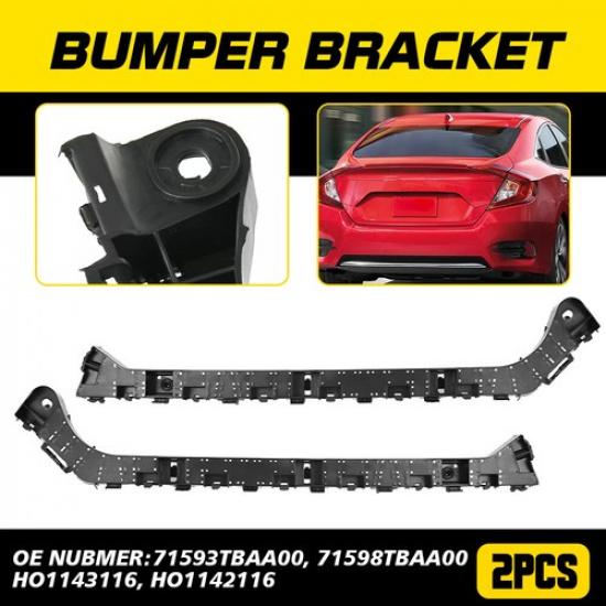 Bumper Bracket Set For 2016- Civic Honda Rear Driver and Passenger Side