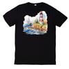 T-Shirt Aquarell Leuchtturm Motiv BaumwolleWird in neuem Fenster oder Tab geöffnet