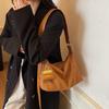 Pu Leather Casual Autumn Winter Shoulder Tote Soft Matte Suede Leather Women's Bag 2 Set Messenger Bag Adjustable Strap Handbags