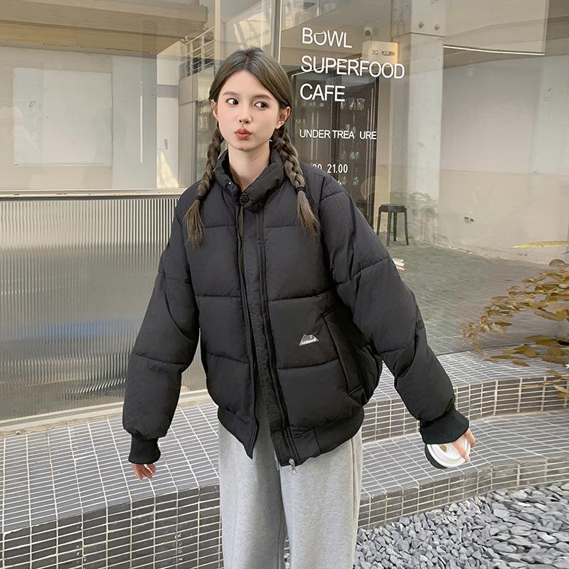 Autumn and winter short cotton-padded clothes women's stand-up collar small jacket thickened cotton-padded jacket bread jacket