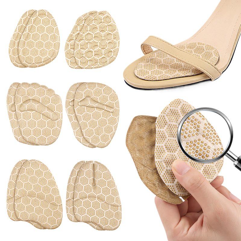 Self-Adhesive Invisible Forefoot Pad with Toe Post - Soft, Shock-Absorbing, Anti-Wear, Half-Size Massage Granules