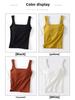 Women's Square Neck Padded Vest: Cotton, One-Shoulder Summer Top, No Steel Ring Straps.