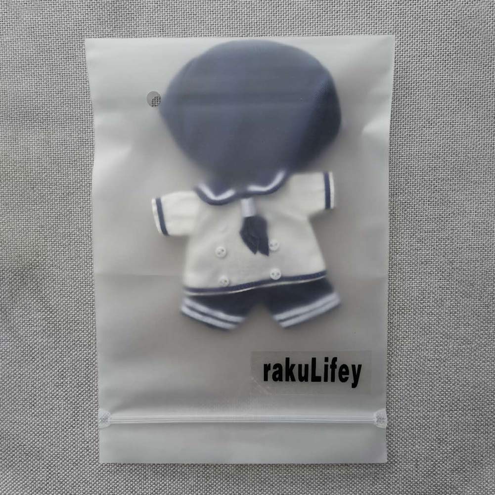 Rakulifey Obitsu 11 Outfit Set für OB11, Obitsu Matrosenuniform, Mütze, Hemd und Shorts, Niedliches 3-teiliges Set, 6 Farben (Marine)