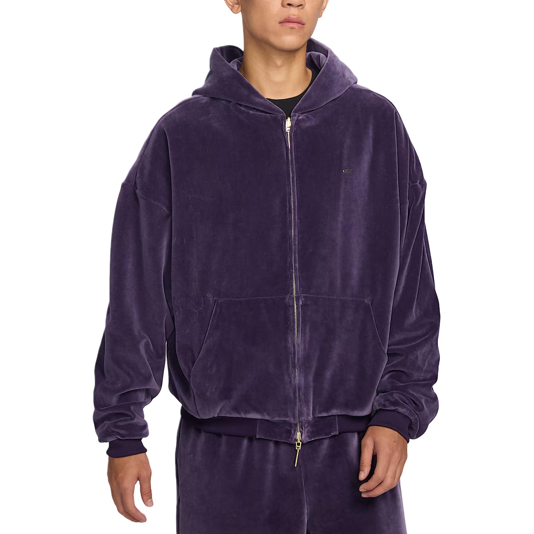 Nike LeBron James Velvet Full Zip Basketball Hoodie Jacket Men Jackets IM0636-525 S