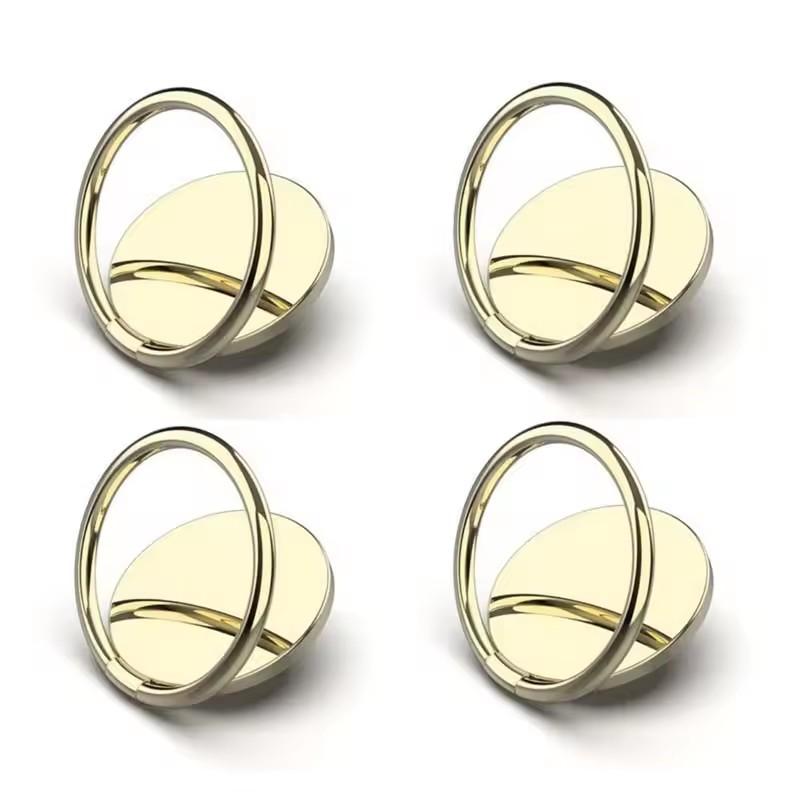 1/4PCS Magnetic Cellphone Finger Ring Holder Stand Zinc Alloy Grip Hook Phone Kickstand Suitable for Magnetic Car Mount