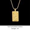 Nordic Solomon Tarot Card Necklace: Trendy Punk Hip Hop Style with Diamond Square Choker for Men and Women
