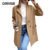 Women's Jacket Autumn Medium-length Cardigan Double-breasted Knitted Blazer