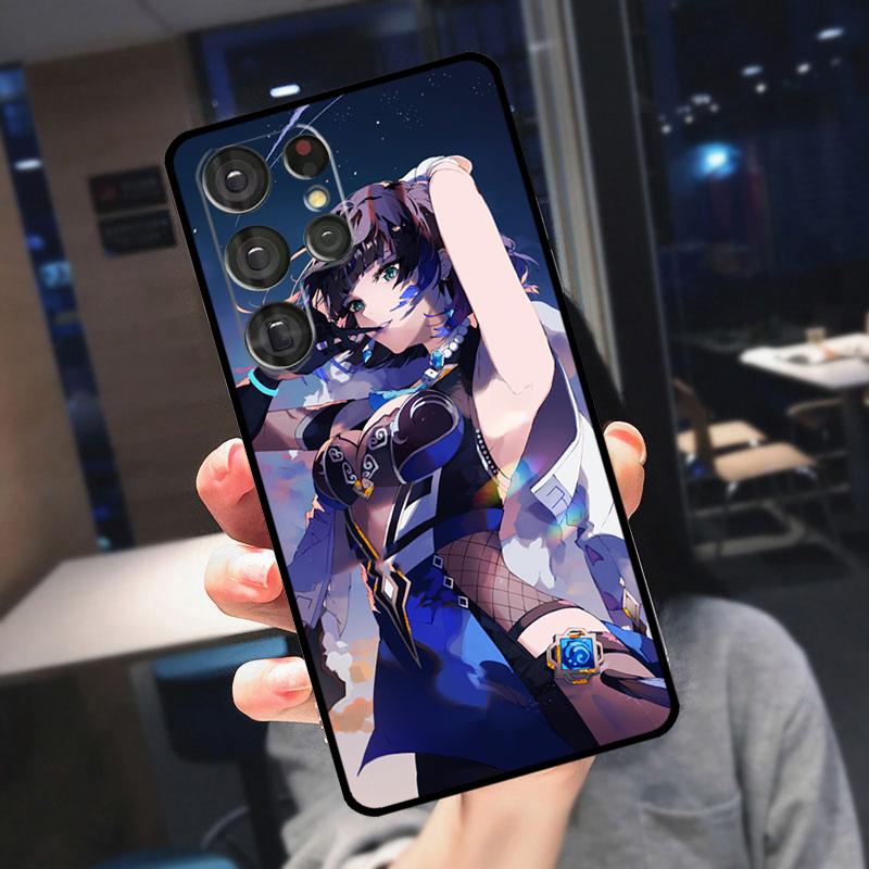 Yelan Genshin Impact Cover For Samsung Galaxy S24 Ultra S25 S22 S23 Plus S20 S21 FE S9 S10 S23 FE Phone Case