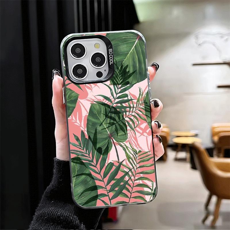 Summer Plants Green Leaf Soft Phone Case for iPhone 15 16 17 Pro Max 17Air 16E 14 Plus 13 12 Mini Shockproof Cover Back Shell