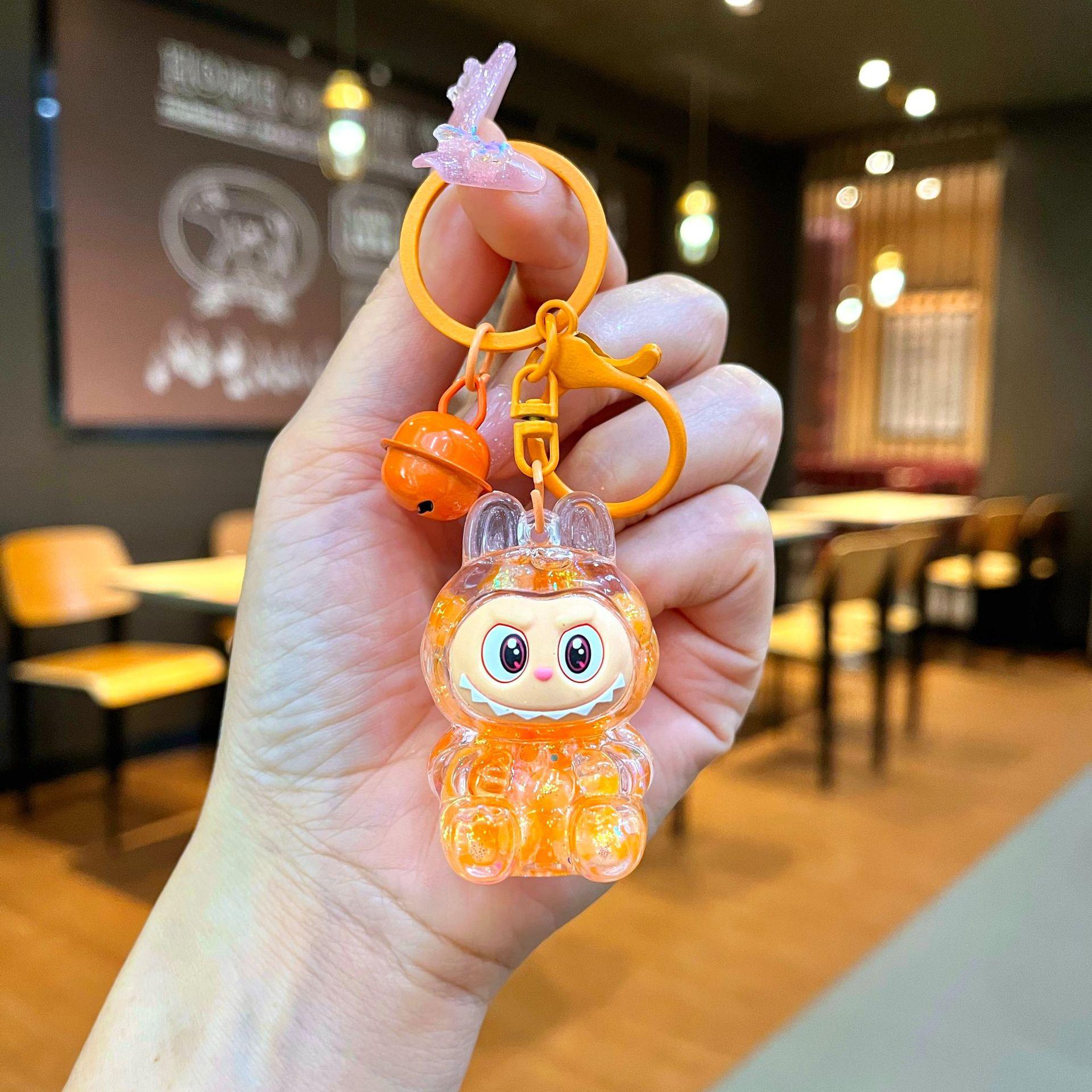 

Мультяшный сидящий Лабубу Брелок Подвеска на рюкзак для девочек Брелок для ключей от машины