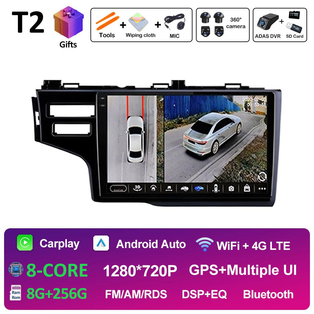 Car Video Multimedia Audio Player Left Hand Drive For Honda Fit Jazz 2014 2015 2016 2017 GPS Navigation Wireless Carplay No 2din