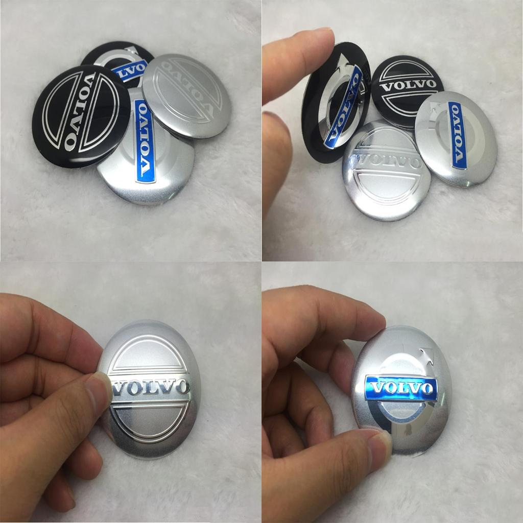 Elegantní a odolné 4ks 56,5mm Samolepky na středové krytky kol pro vozidla Volvo