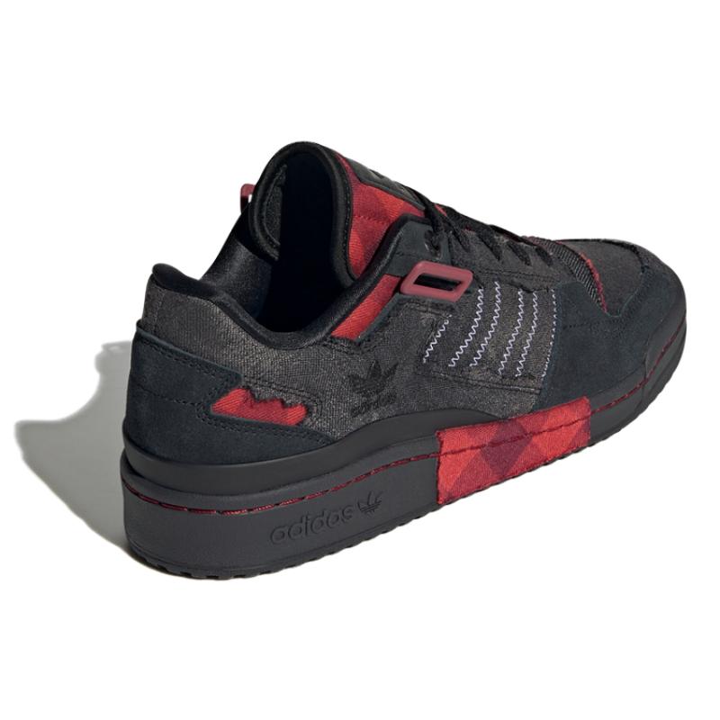 adidas Originals Forum Exhibit Low 'Black Red' Sneakers HQ8417