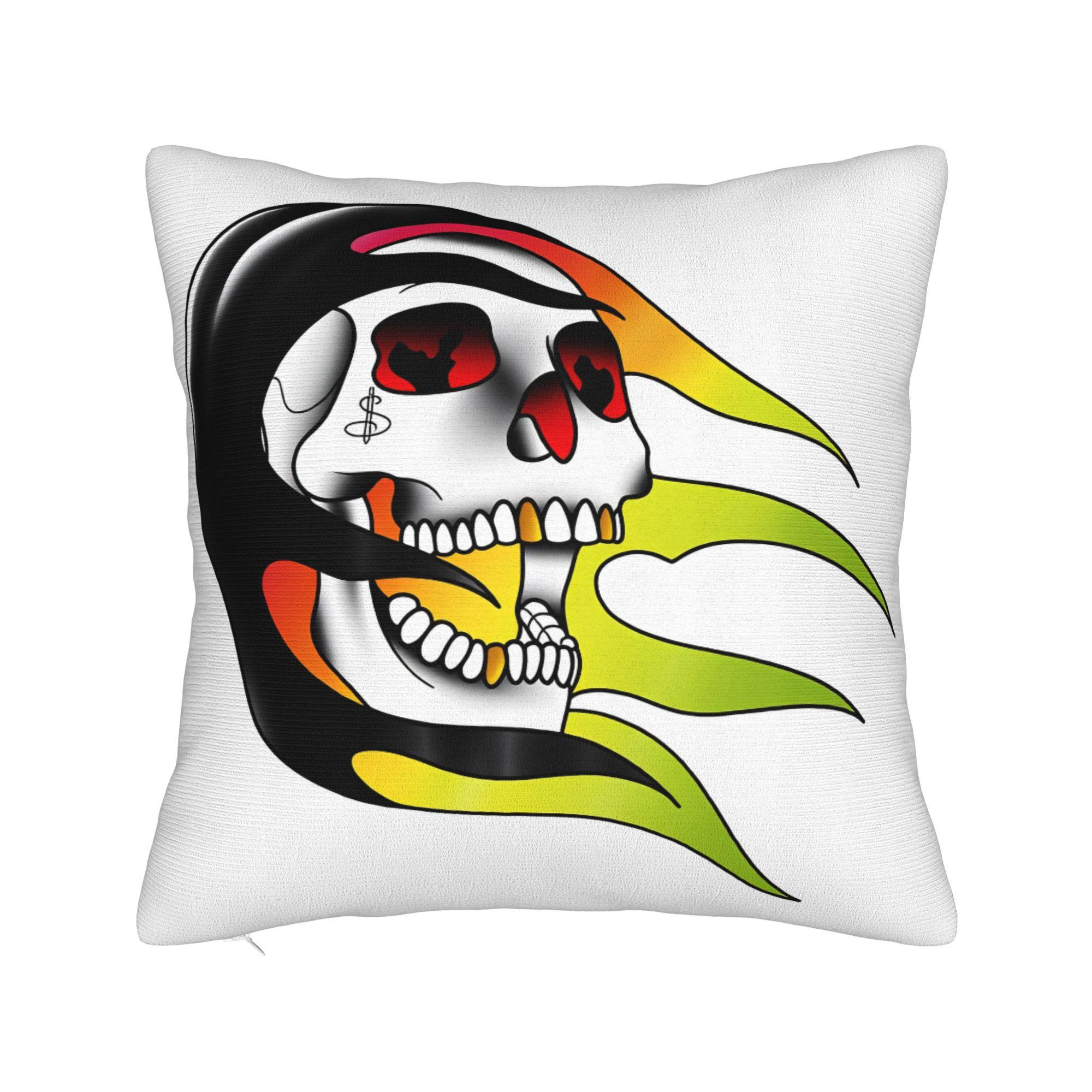 E-Eds Hardys Running Reaper Pillow Case Comfy Pillow Cover For Wedding Party Home Decor Funny Pillowcases Peach skin 18*18(CM)-1Pcs
