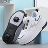 Student runaway shoes four-wheel children's wheel skates men's and women's retractable and lightweight shoes with wheels new