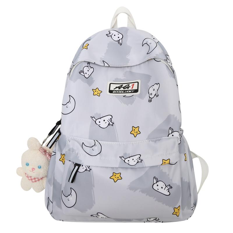 Sports Backpack Printed Student Schoolbag Large Capacity Water-resistant Outdoor Travel Backpack