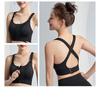 Reggiseno Sportivo da Donna Taglie Forti con Zip Regolabile Reggiseno da Yoga Senza Cuciture Schiena Incrociata Senza Ferretto