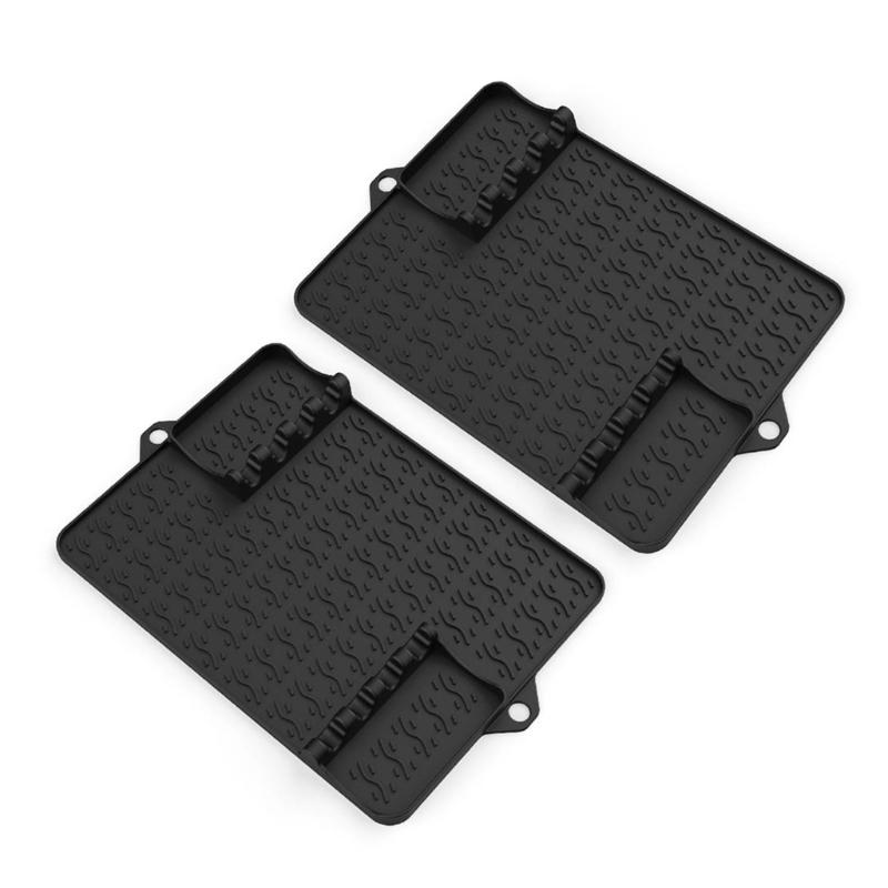 Set of 2 Multifuntional Barbecue Tool Mat Kitchen Grilling Pad Grilling Mat Silicone Texture Present for BBQ Enthusiasts