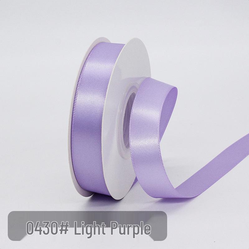 Solid Color Polyester Ribbon for DIY Floral Crafts & Cake Decoration