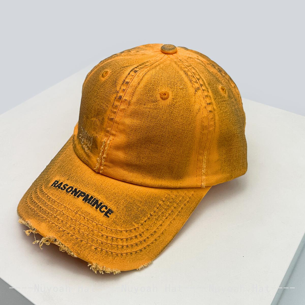 

New Men Women Distress Broken Style Embroidered Letters Baseball Hats Sunshade Retro Versatile Street Peaked Caps Fashion Ins 54-60cm