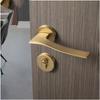 Golden PVD Bird Design Door Handle Zinc Alloy Door Handle Symmetrical Entrance Apartment Hotel Room Door Control Locksets Set