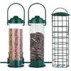 Hanging Wild Bird Feeder Clear Tube Suet Metal Bird Feeders for Outdoor Garden