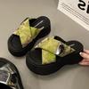Thick-soled Heightening Slippers Women's Summer Outer Wear New Cross-word Sandals