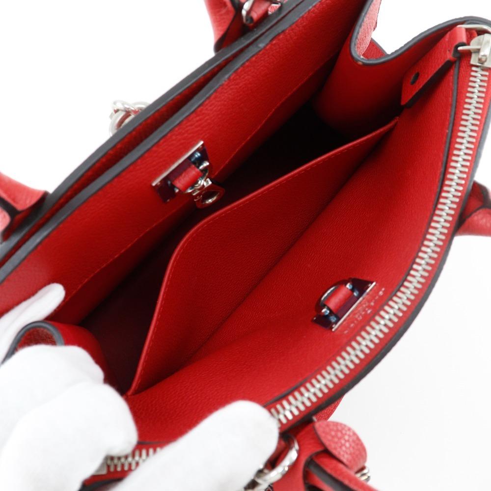 LOUIS VUITTON City Steamer PM Handbag M53030 2WAYShoulder Rouge Red Calfskin Women Used