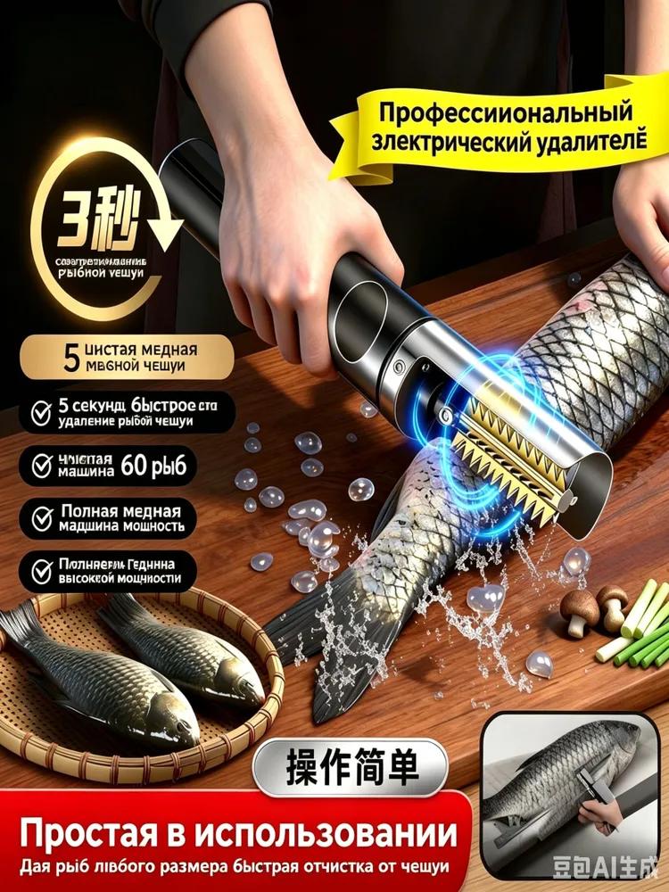 Cordless Fish Peeler, Electric Scale Peeler For Fish Scale Cleaning