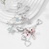 Versatile Key Ring Butterfly Bowknot Star Heart Beaded Keyring Bag Pendant Backpack Decoration for Daily Use and Parties