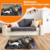 Halloween Terror Crystal Velvet Floor Mat, Bats Pumpkin, Entry Entrance, Entrance Floor Mat