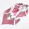 New retro rose printing 91 imitation silk square scarf female foreign high-end temperament silk scarf