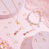 304 Stainless Steel Charms Hollow Heart Golden 10x13.7x1mm Hole: 1mm 100pcs/box