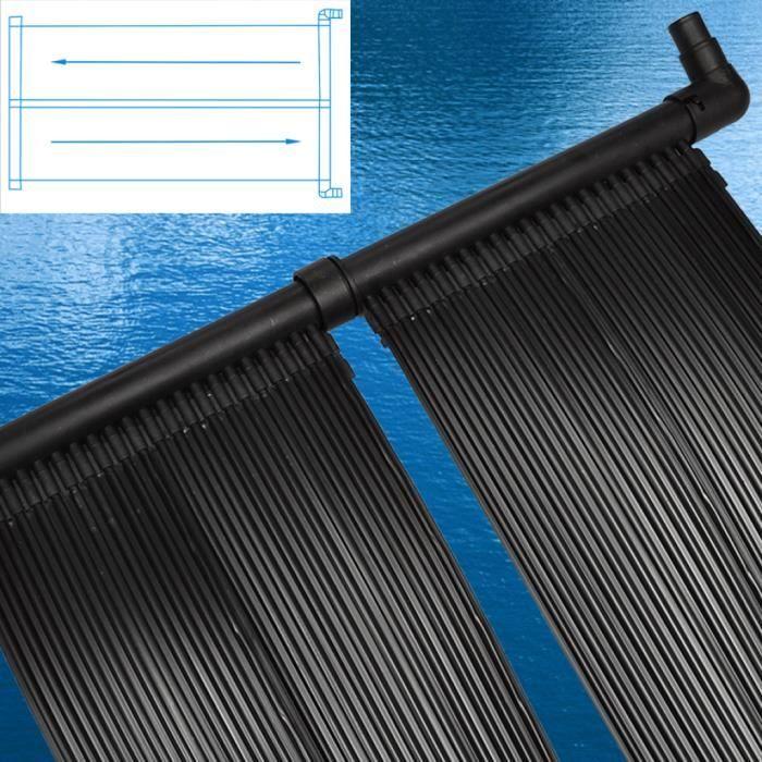 Chauffage solaire de piscine VIDAXL - Panneau 80x620 cm - Noir - Augmente la température de l'eau jusqu'à 10°C