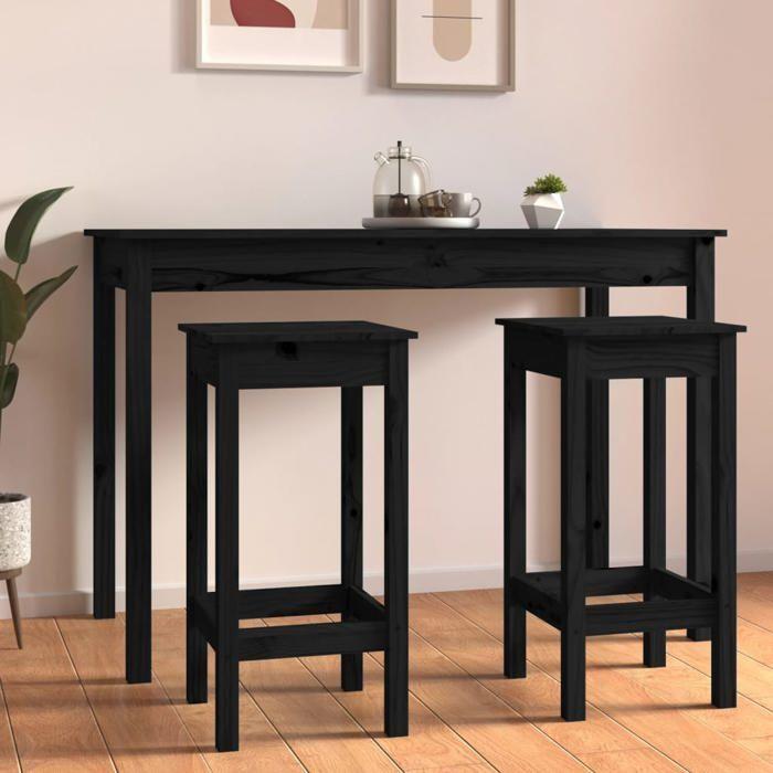 VidaXL 2x Bar Chairs Bar Stools Kitchen Chairs Dining Room Bistro Furniture Home Interior Black 40x40x78 822141