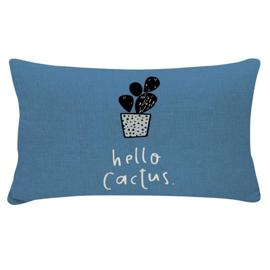 30cm X 50cm Pillow Case Washmachine Washable Multi-purpose Polyester Cactus Printing Cushion Cover for Daily Life