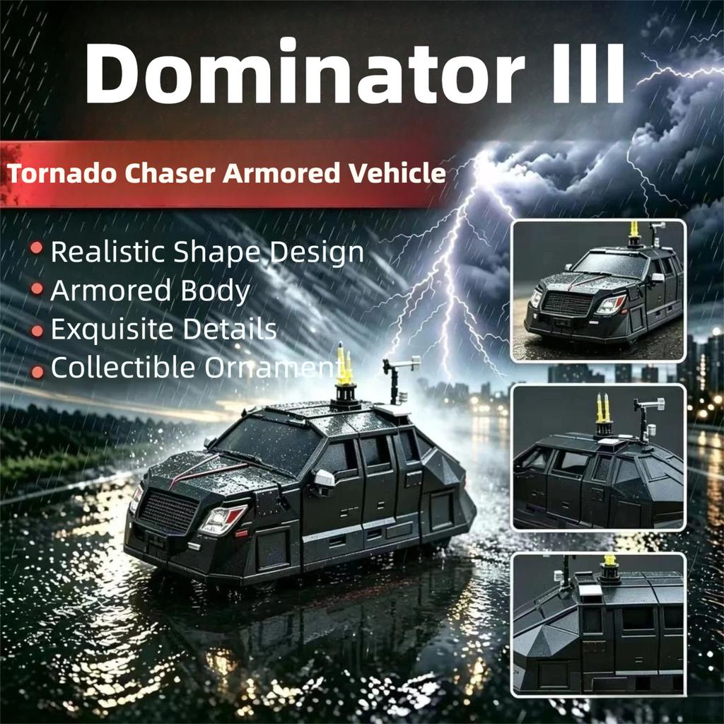 Dominator Iii Tornado Intercept Vehicle Movable Storm Chaser Model Car Boy Toy Collectible