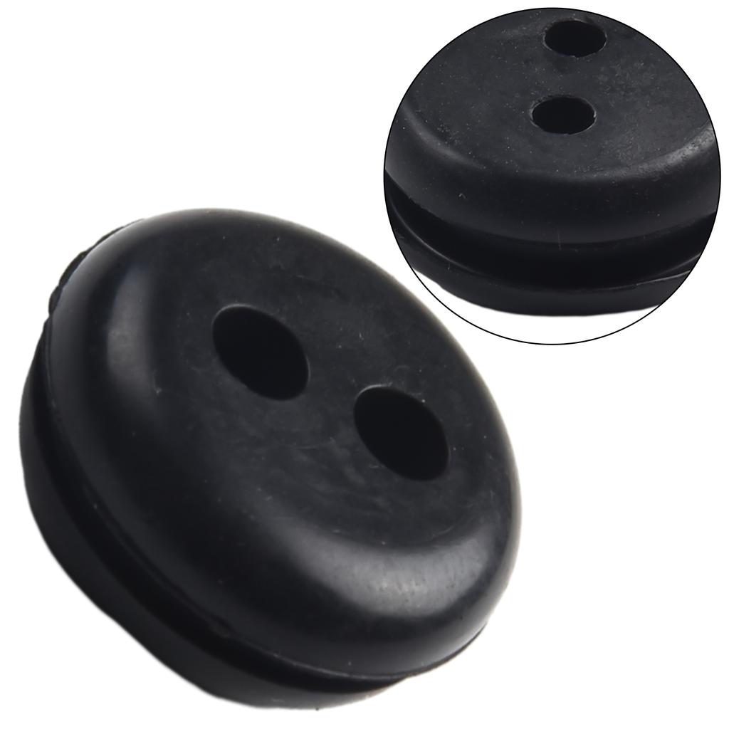 2 Hole Rubber Fuel Gas Tank Line Grommet Replacement For Trimmer Lawn Mower