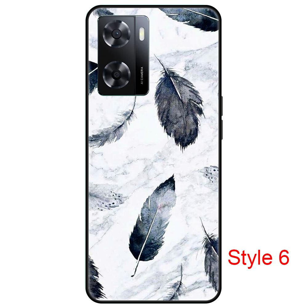 Black Case for Oppo A57 4G OppoA57 PFTM20 Cute Cartoon bumper Soft Silicon 6.56inch shockproof Full protection Cover