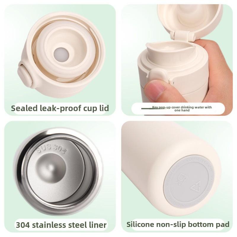 Ranking of Kings Bojji Couple Thermos Cup Cute Student Water Cup Cartoon Student Bounce Type 304 Stainless Steel Gift