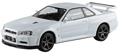 Aoshima Bunka Kyozai Skala Rakupla Zestaw Snap Nissan R34 Skyline Biały Zestaw Modelu Plastikowego 1/32 Nr. 12-WH GT-R Pomalowany (Samochód)