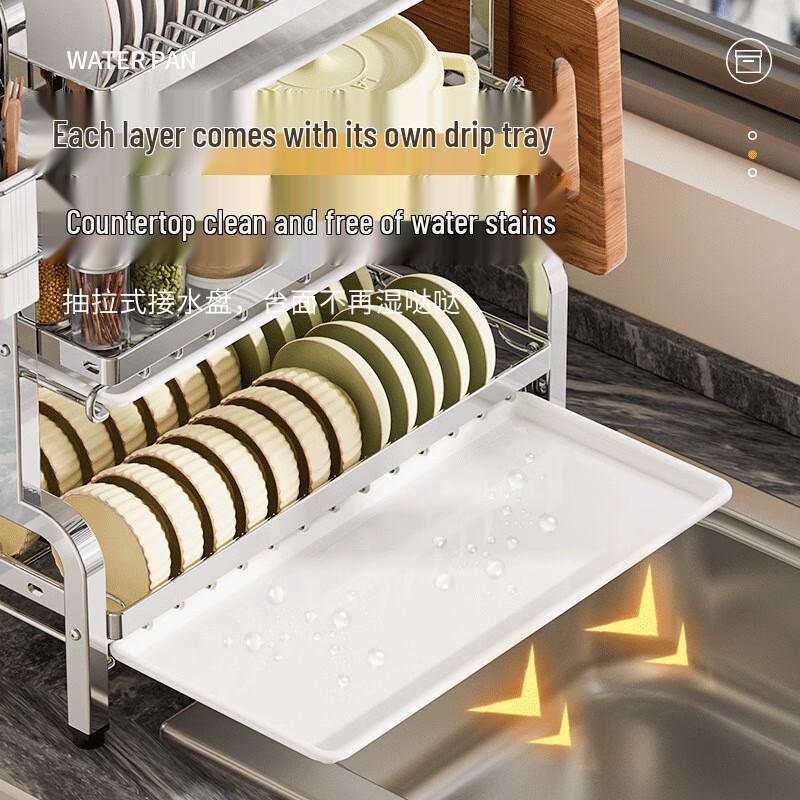 Multi-layer Stainless Steel Kitchen Dish Drying Rack