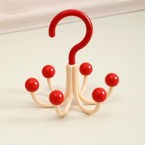Hook with Six-claw Design Space Saving Hangers No-Punch Durable Load-bearing Hook for Kitchen Bathroom Bedroom