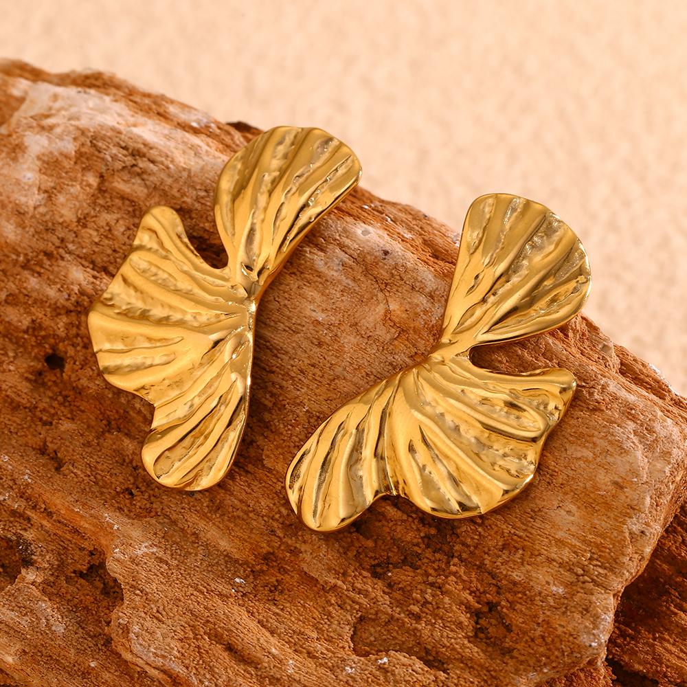 MamacitaSlay Popular Elegant Flower Elements Gold Plated Silver Color Woman stainless steel earrings Luxury quality jewelry