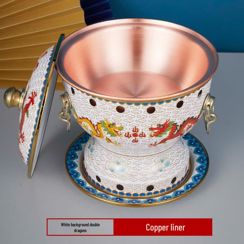 Cloisonné Single Copper Hot Pot