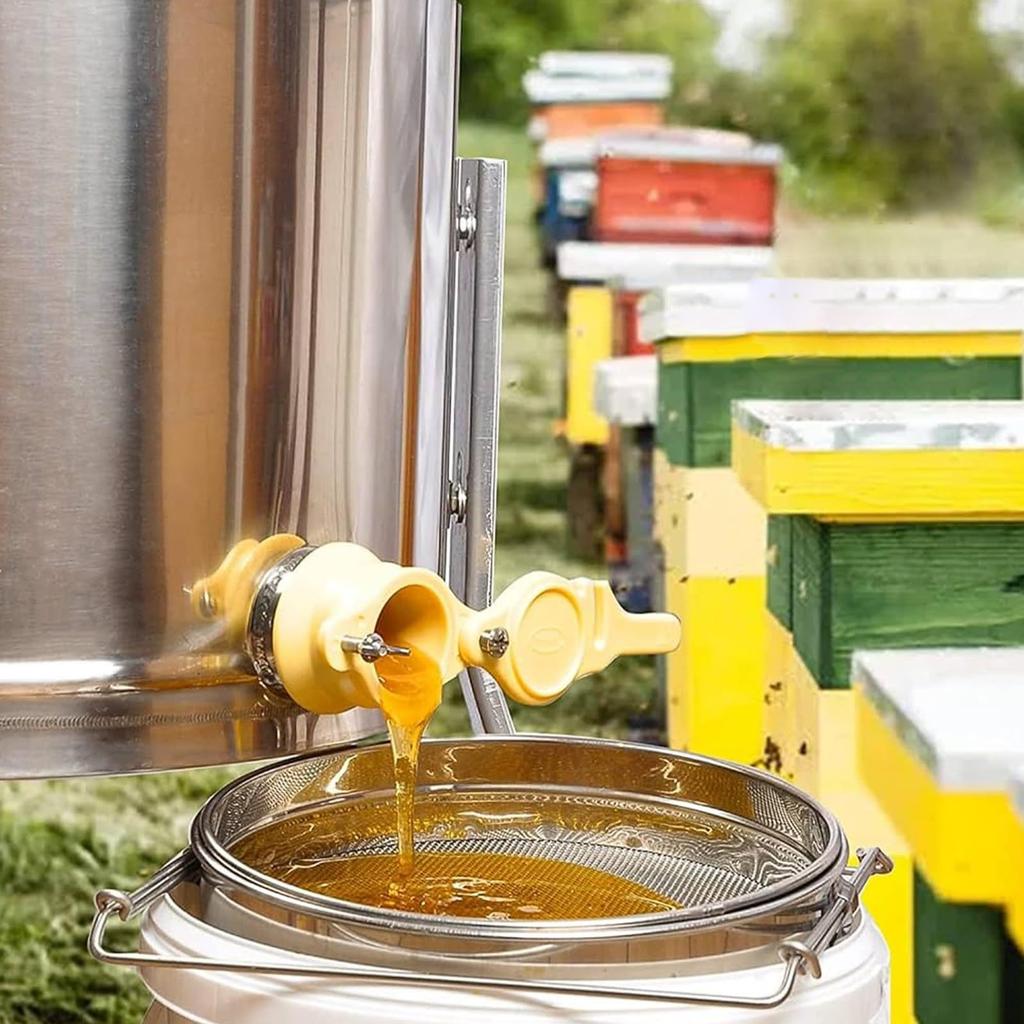Dual Mesh Stainless Steel Honey Filter For Beekeeping With Adjustable Telescoping Arm Fits 5 Gallon Bucket