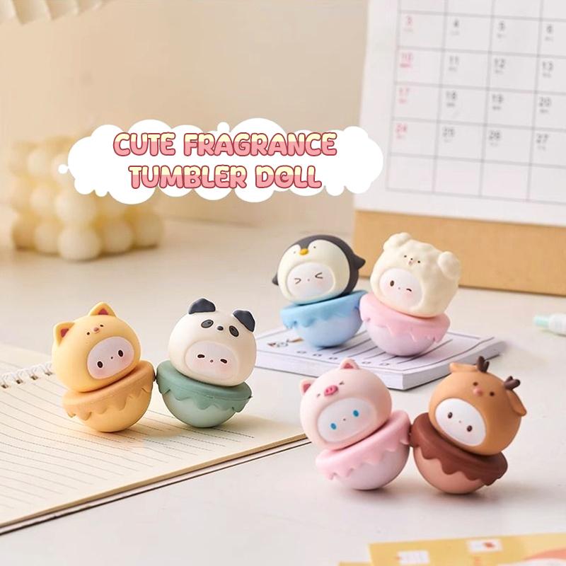 Cartoon Tumbler Ornament Mini Tumbler Toys Ornaments Desktop Festival Decoration For Christmas Easter Carnival Party Favor