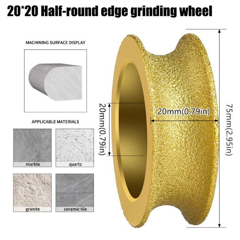 

Алмазный диск с вакуумной пайкой, французская кромка, диаметр отверстия 20 мм, алмазный полировальный диск для плитки, кварца, мрамора, гранита I