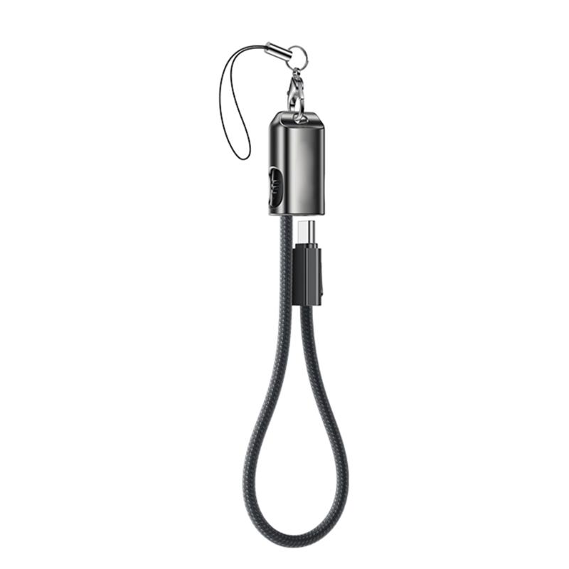 

USB C Male Extension Cable USB C Male to Type C Data Adapter Cord PD60W Fast Charging Keychain Cable 1